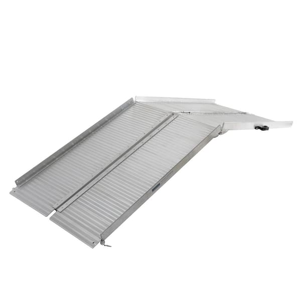 Winado 7 ft. Portable Aluminum Folding Ramp Suitable Compatible with Wheelchair Mobile Scooters Steps Home Stairs Doorways