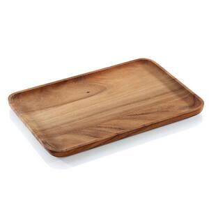 Acacia 16.5 in. x 11 in. Wood Snack Board Serving Tray