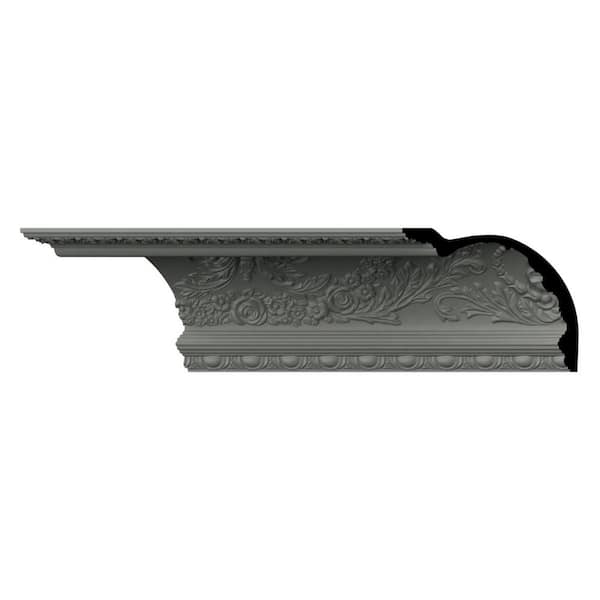 Ekena Millwork Hope 12.625 in. D x 16.25 in. W x 96 in. L Polyurethane Crown Moulding