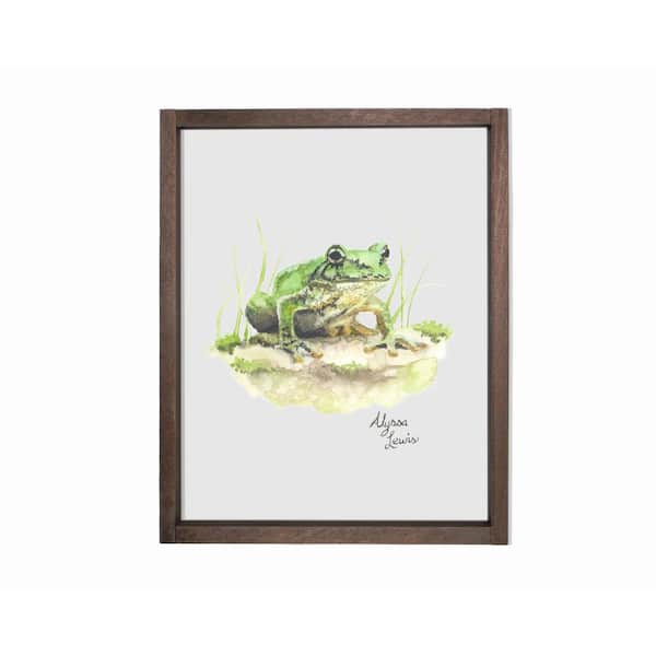 Unbranded Woodland Tinies Frog Farmhouse Decorative Sign 11 in. x 14 in.