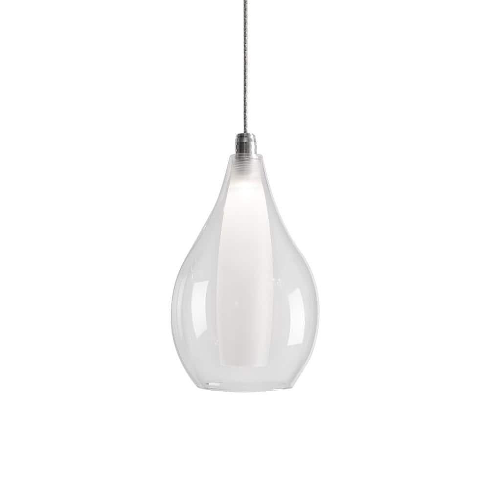 Victoria Elegance Chrome LED Glass Pendant Light