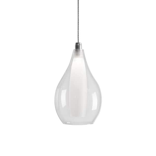 KUZCO Victoria 5 in. 1 Light 3-Watt Chrome Integrated LED Pendant Light