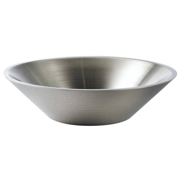 Elegance 13 in. Hammered Stainless Steel Conical Bowl with Double Wall
