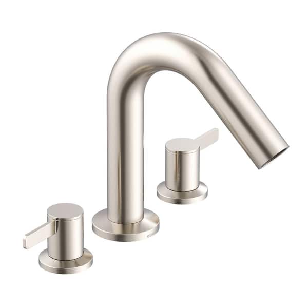 Gerber Amalfi 2-Handle Deck-Mount Roman Tub Faucet in Brushed Nickel
