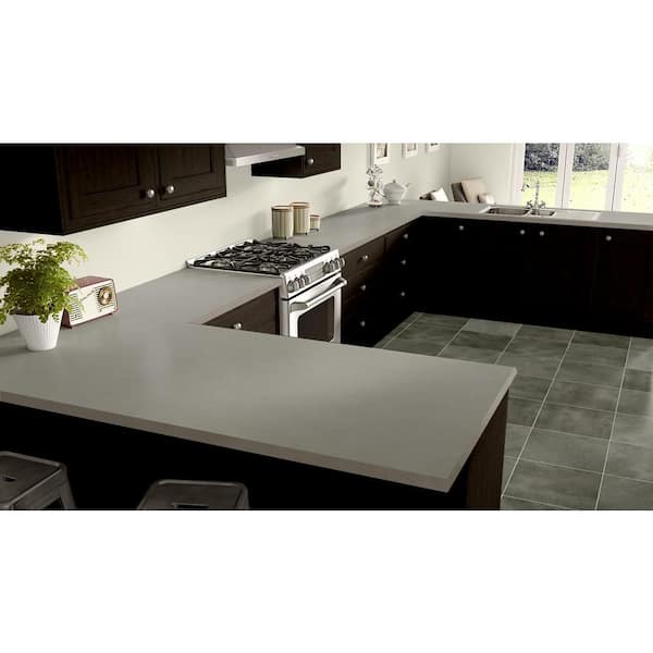 5 ft. x 12 ft. Laminate Sheet in Almond Leather with Matte Finish