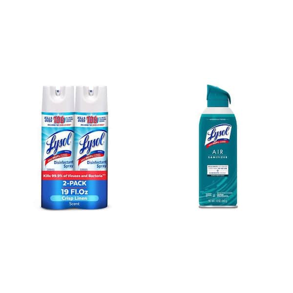 19 oz Crisp Linen Disinfectant Spray (2-Count) and 10 fl oz Simple Fresh Air Sanitizer Spray Combo