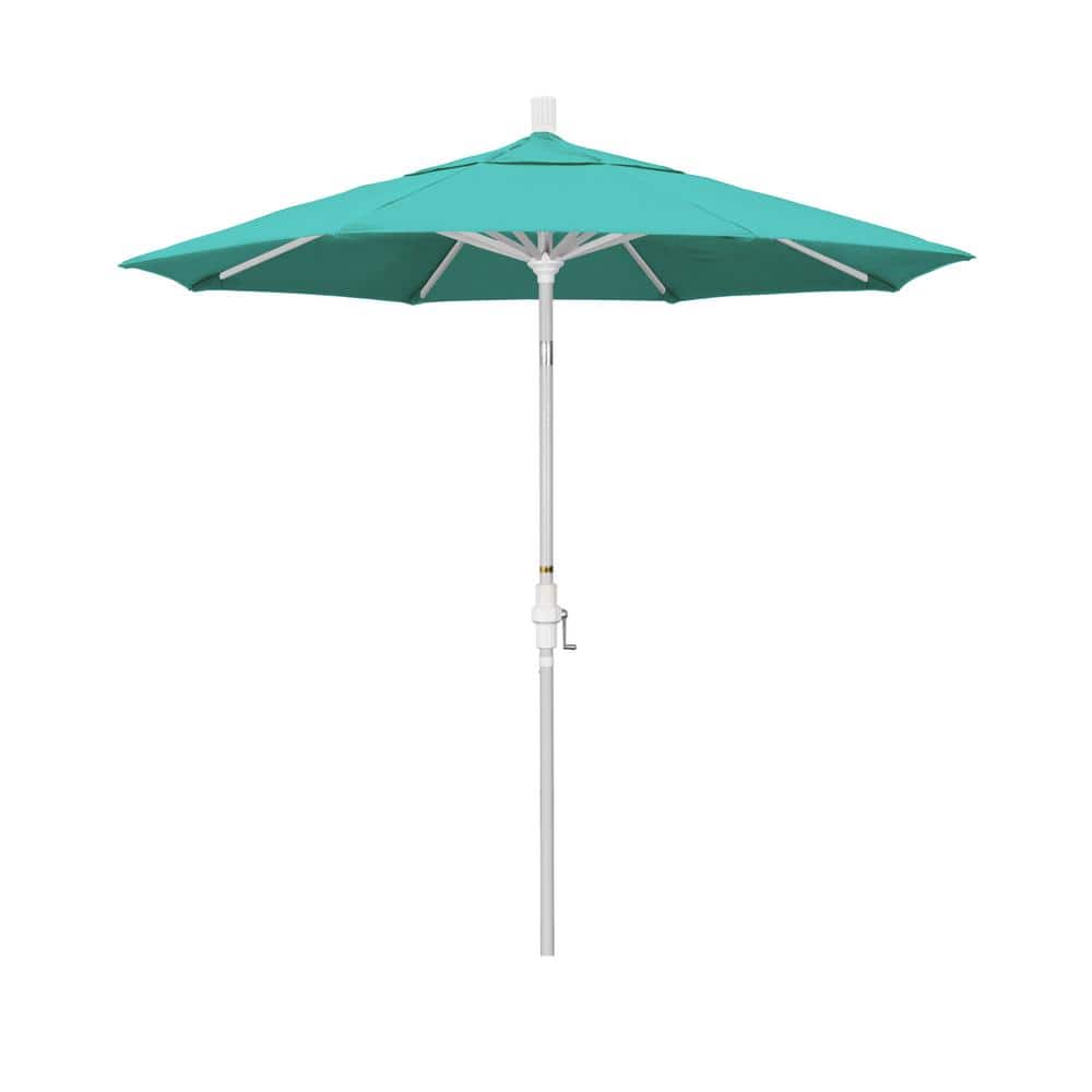 7.5 ft. Matted White Aluminum Market Patio Umbrella Collar Tilt Crank Lift in Aruba Sunbrella price history on PriceWatchPro
