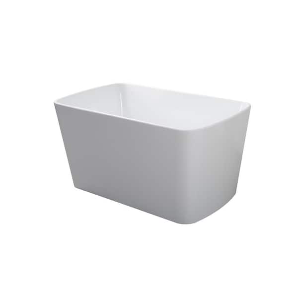 49 in. x 27.95 in. Sit-In Design Soaking Bathtub with Chrome Overflow and Drain
