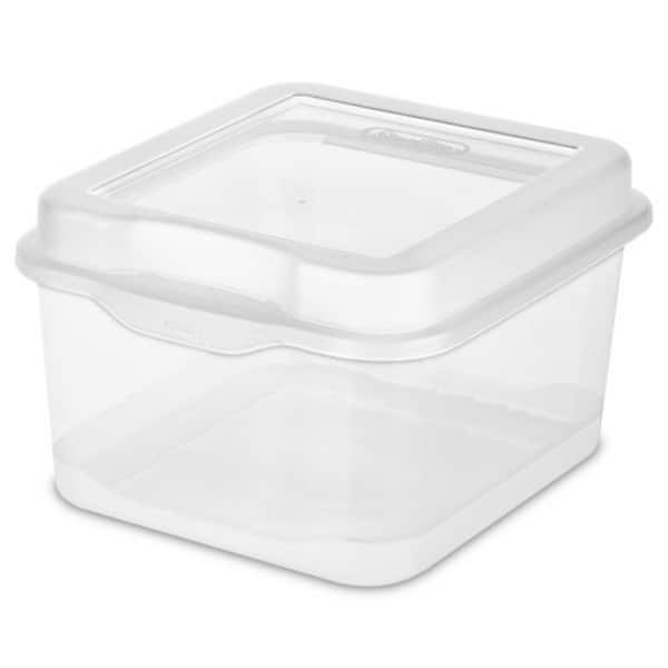 0.2 Gal. Plastic FlipTop Latching Storage Box in Clear (12-Pack)