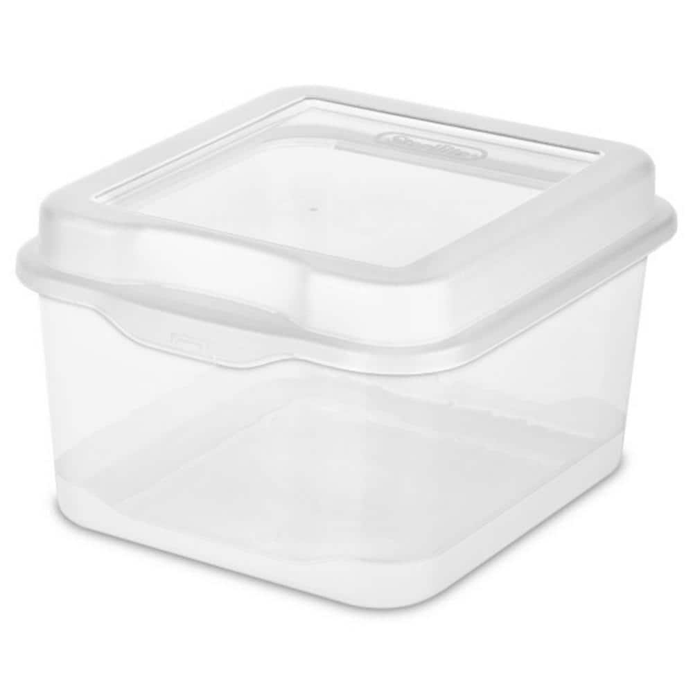 0.2 Gal. Plastic FlipTop Latching Storage Box in Clear (12-Pack) price history on PriceWatchPro
