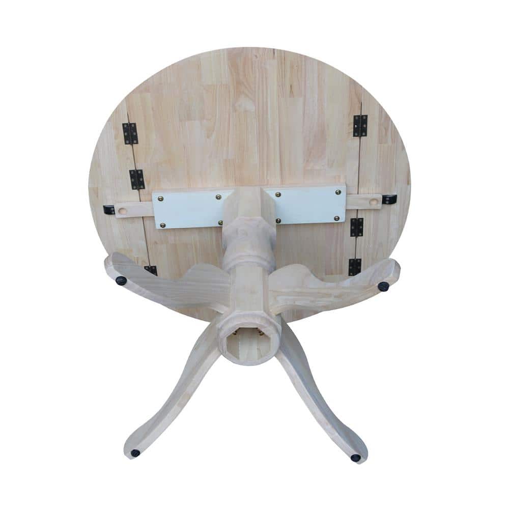 Elegant French Country 36" Round Extendable Wood Dining Table