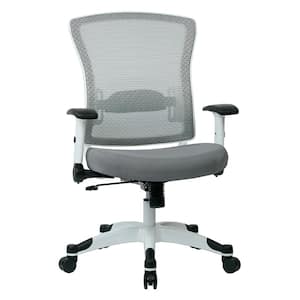SPACE Seating Mesh Adjustable Height Cushioned Swivel Tilt Ergonomic Managers Chair in Steel with Adjustable Arms