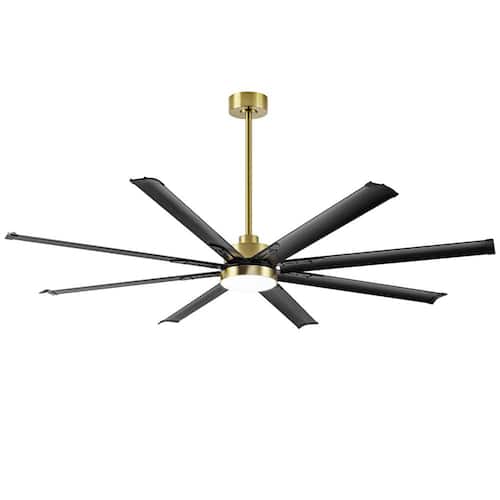 Gabriel 6 ft. Indoor Gold/Black Ceiling Fan with 3-Color-Temperature LED Light with Remote Included Ceiling Fans With Lights