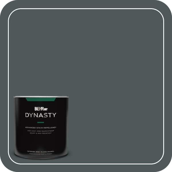 BEHR DYNASTY 1 qt. #N440-7 Midnight in NY Semi-Gloss Enamel Interior Stain-Blocking Paint and Primer