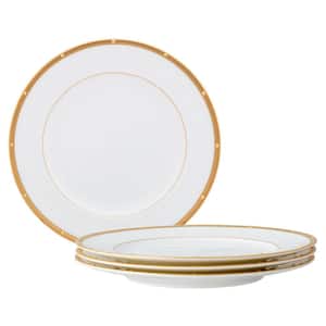 Rochelle Gold 6.5 in. (Gold) Bone China Bread and Butter/Appetizer Plates, (Set of 4)