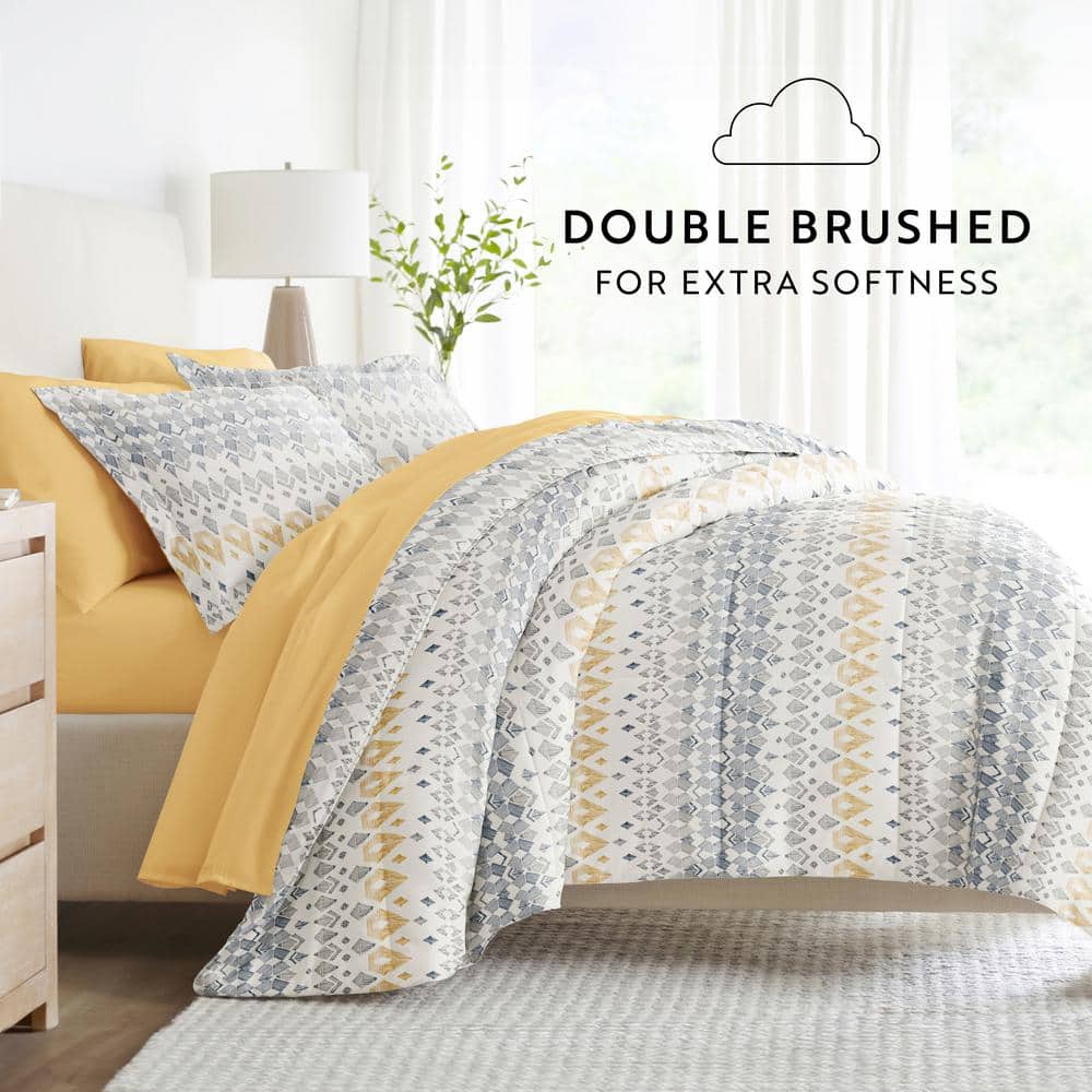 Twin Gray Microfiber Reversible Bed in a Bag Set