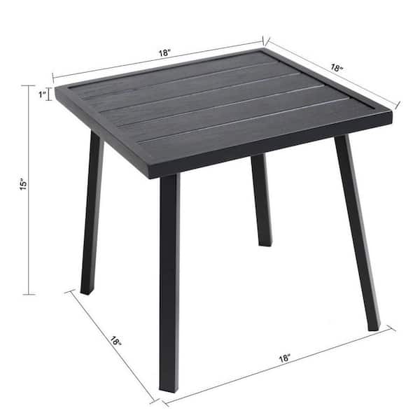 Unbranded Small Metal Outdoor Coffee Side Table for Outside Patio