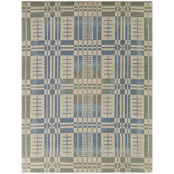BALTA Daurat Blue 8 ft. x 10 ft. Geometric Area Rug