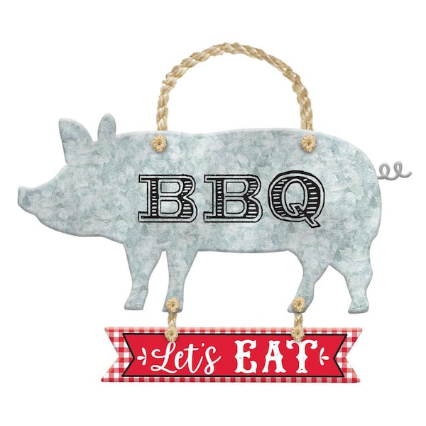 Amscan 15 in. Metal Summer BBQ Hanging Sign (3-Pack)