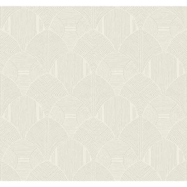 Meyberg White Geometric Non-Pasted Wallpaper