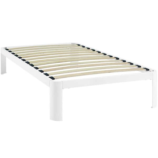 MODWAY Corinne White Twin Bed Frame