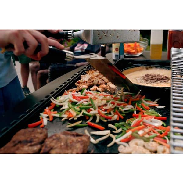 Elite3B 28 in. 3-Burner 6 Zone Outdoor Propane Griddle in Black Flat Top Grill
