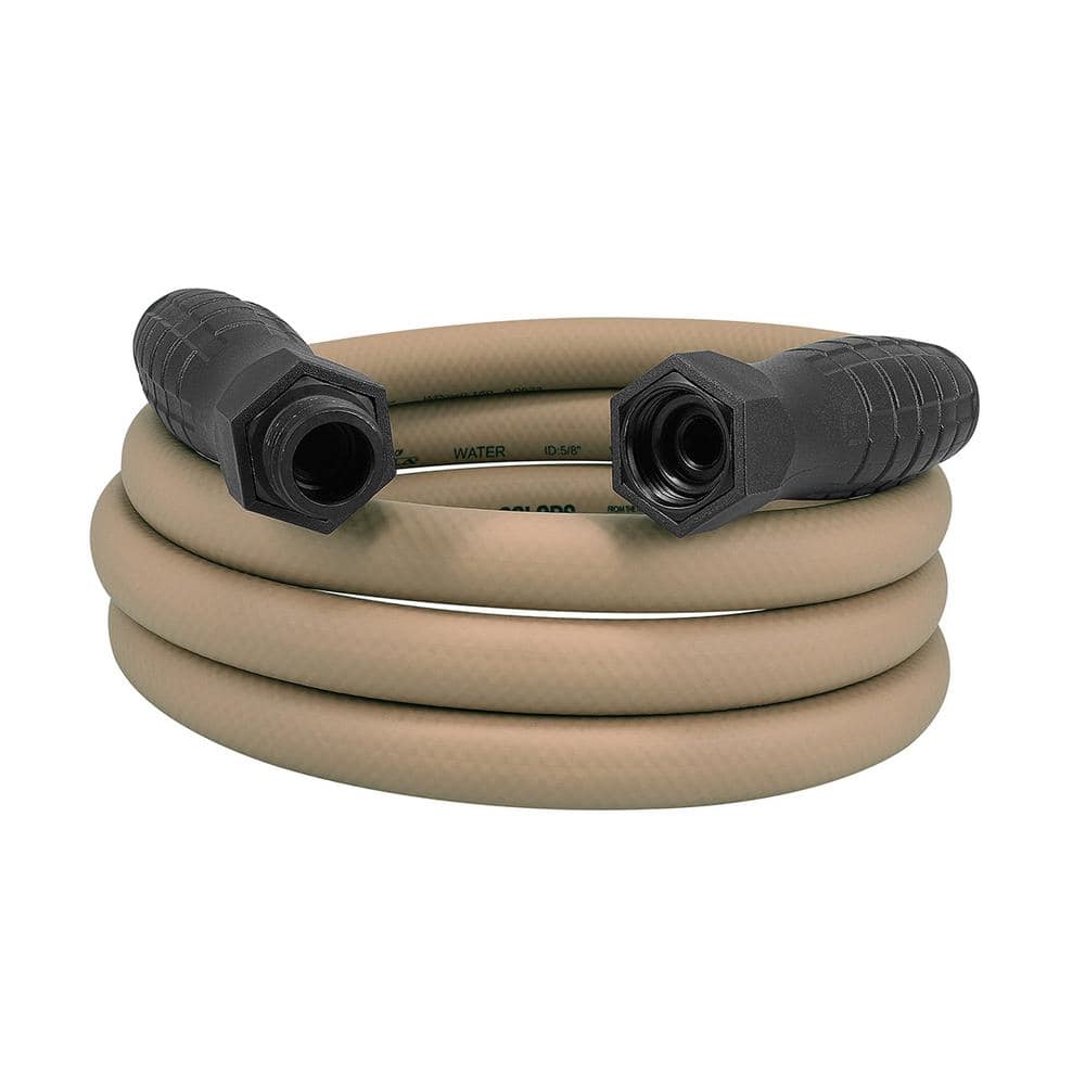 Flexzilla Colors Series 5/8 in. x 10 ft. 3/4 in. 11-1/2 GHT Fittings Garden Hose with SwivelGrip in Brown Mulch