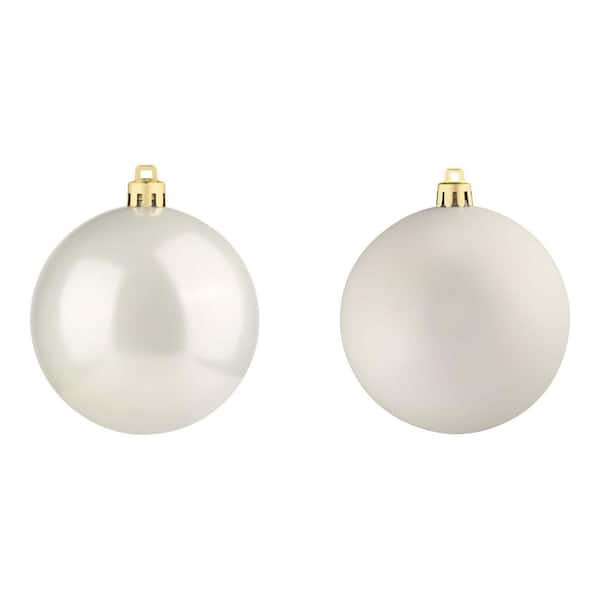 24-Piece Cream Shatter-Resistant Ornaments