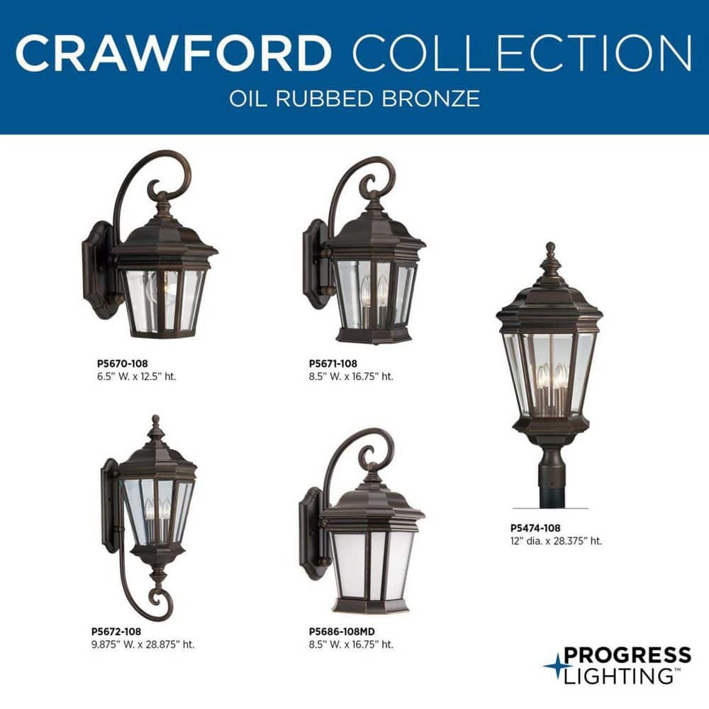 Crawford Bronze Direct Wired Lantern Sconce