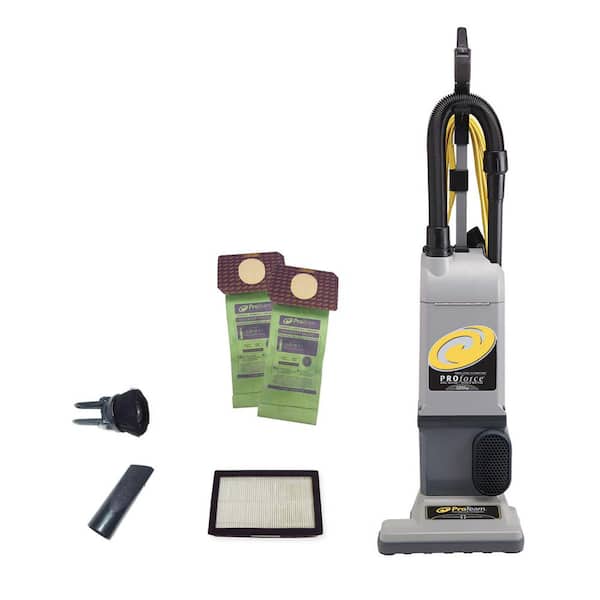 ProTeam ProForce 1200XP Commercial Upright Vacuum Cleaner with ProLevel Filtration, On-Board Tools for Carpets and Hard Floors