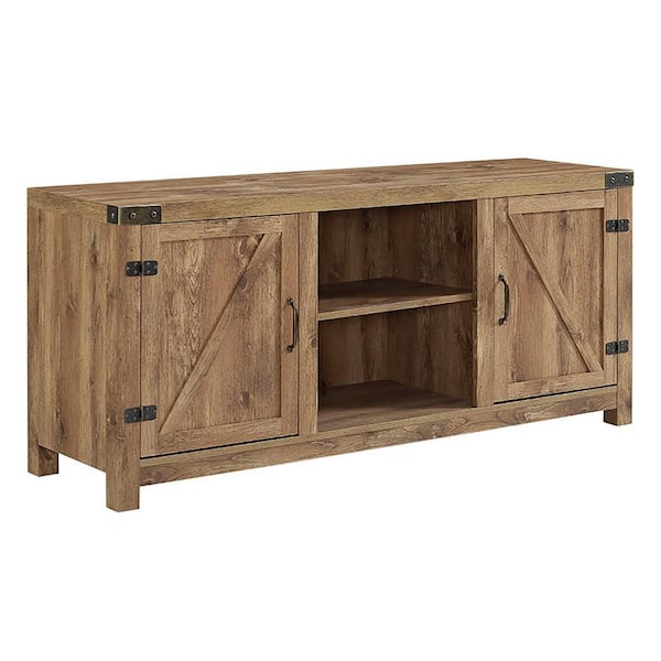 58 in. Barnwood Collection Barn Wood TV Stand with Adjustable Shelf (Max TV Size 65 in.)