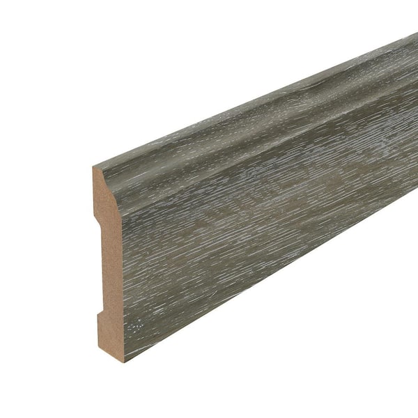 PERFORMANCE ACCESSORIES Sage 0.62 in. T x 3.3 in. W x 94.5 in. L Textured Wood Look Laminate Moulding/Trim Base Molding