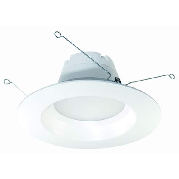 HALCO LIGHTING TECHNOLOGIES ProLED 6 in. 100-Watt Equivalent Cool White 4000K Dimmable CEC JA8 Integrated LED Retrofit White Recessed Trim Downlight