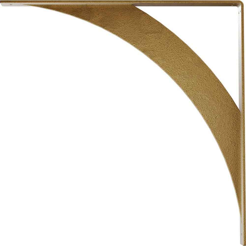 Hammered Gold 24'' Steel Bracket for Shelves
