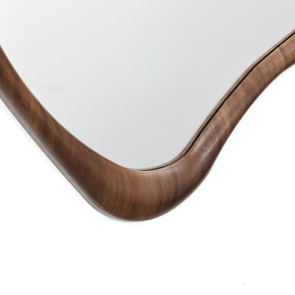 goodnessgogh　ブラウン LuxenHome 23.25 in. W x 29.5 in. H Brown Wood Frame