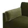 Jennifer Taylor Knox 84 in. Pillow Square Arm Modern Farmhouse Performance Velvet Living Room Sofa Couch in Olive Green 64110-3-V036