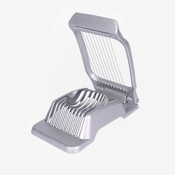 Stainless Steel Wire Egg Slicer with Ergonomic Handle for Hard Boiled Eggs, Fruits, and Soft Foods