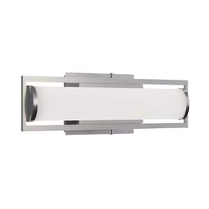 Jordan 24 in. 1-Light Satin Nickel LED Vanity Light Bar with Bulb Included