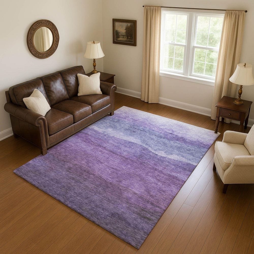 Mayfield Premium Machine Washable Abstract AMF1699 Purple 9 ft. x 12 ft. Area Rug price history on PriceWatchPro