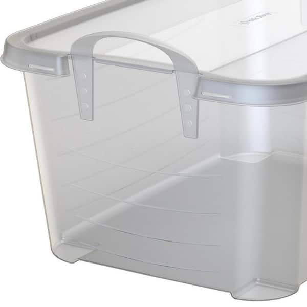 Clear Stackable Closet and Storage Box 55 Qt. Containers, (6-Pack)