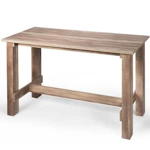 35.5 in. Rectangular Natural Wood Living Room Dining Table