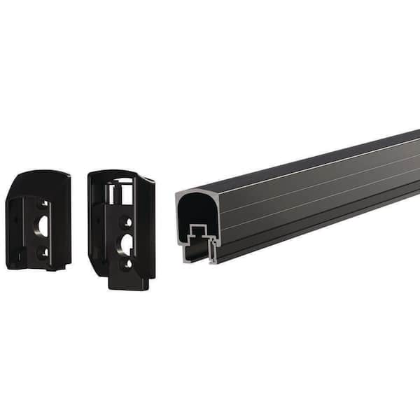4.7 ft. Aluminum Stair Rail Kit in Matte Black for Cable Deck Railing