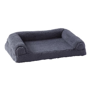 Millie Large Blue Steel Sherpa Sofa Dog Bed