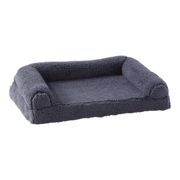 Happy Hounds Millie Large Blue Steel Sherpa Sofa Dog Bed