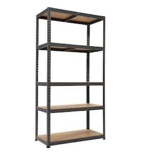 Boltless 5 Tier Adjustable Storage Shelving Unit,W 18 in. x H 72 in. x D 36 in., Steel Frame Material