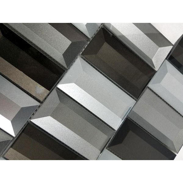 New Era Cream Beige 1 in. x 1 in. Square Glass and Stone Wall Pool Mosaic Tile (10 sq. ft./Case)