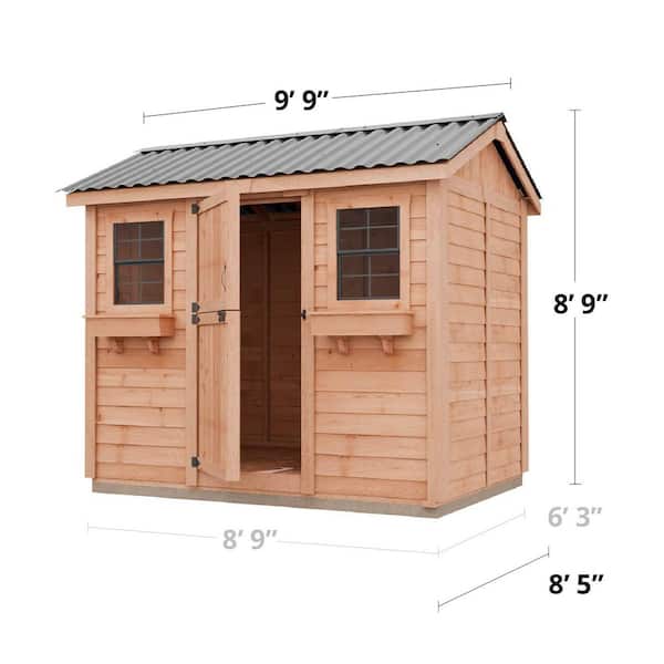 CEDARWOOD studio CITIE’S CLUB WIDE Outdoor Living Today Cabana 9 ft. W x 6 ft. D Cedar Wood Garden