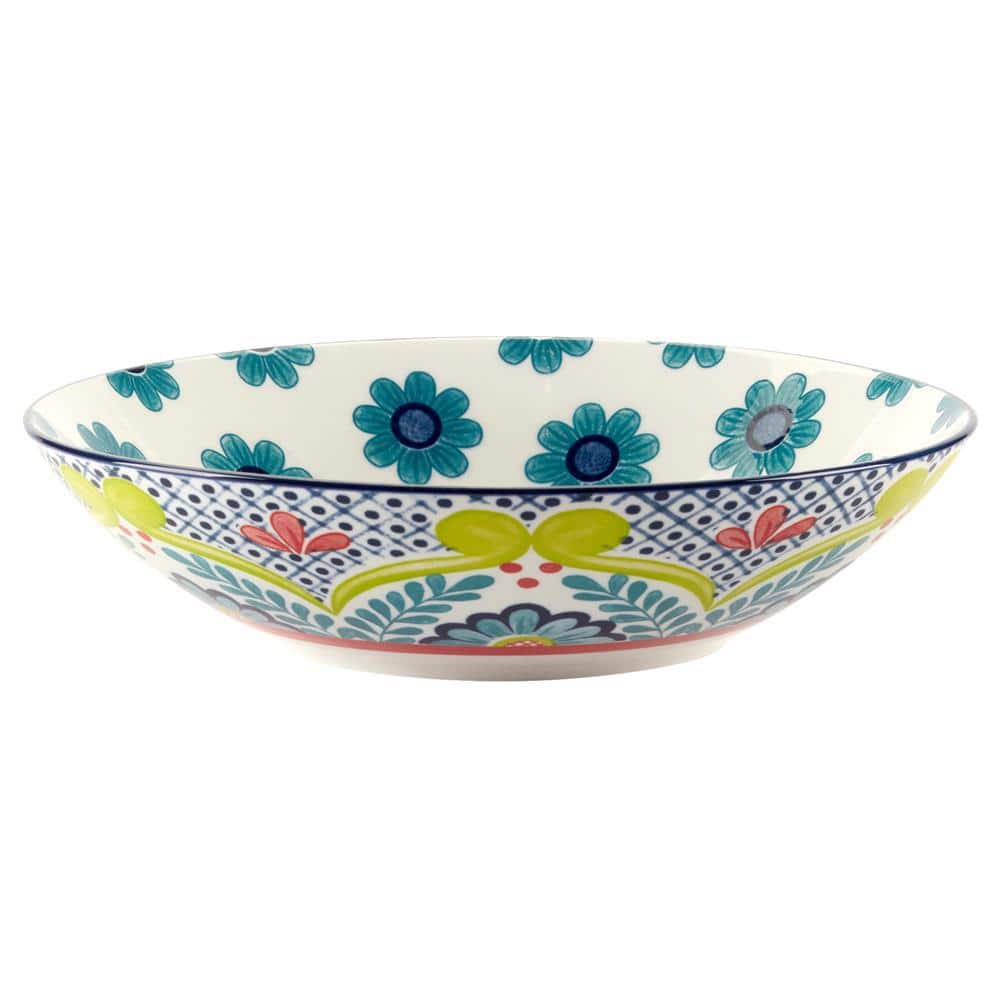 Talavera Multicolor Ceramic 9.25" Soup and Pasta Bowls Set
