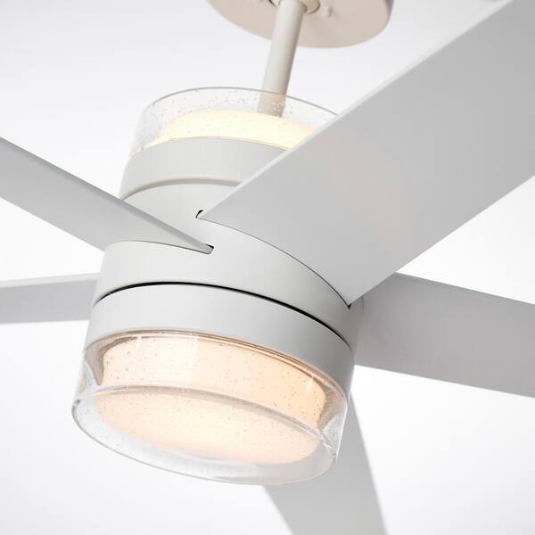 Kathy Ireland Lucere 52 In Integrated Led Indoor Satin White Ceiling Fan With Light Kit And Wall Control Cf575sw The Home Depot Kathy Ireland Lucere 52 In Integrated, Pharos Ceiling Fan