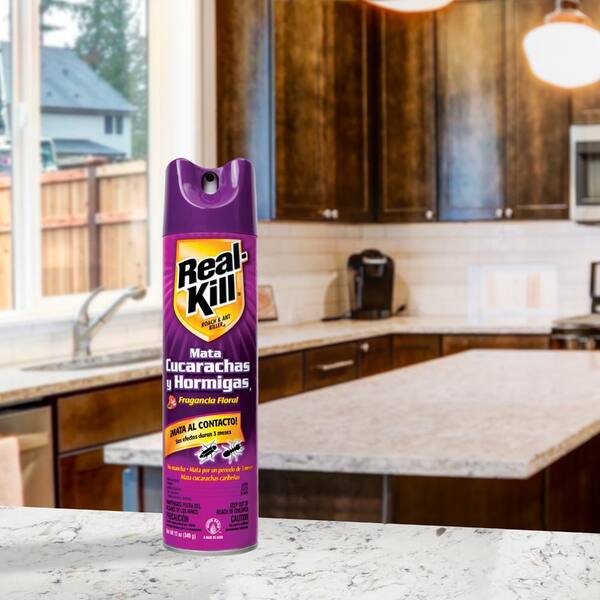 Real-Kill Roach and Ant Killer 12 oz. Aerosol Fresh Floral Scent